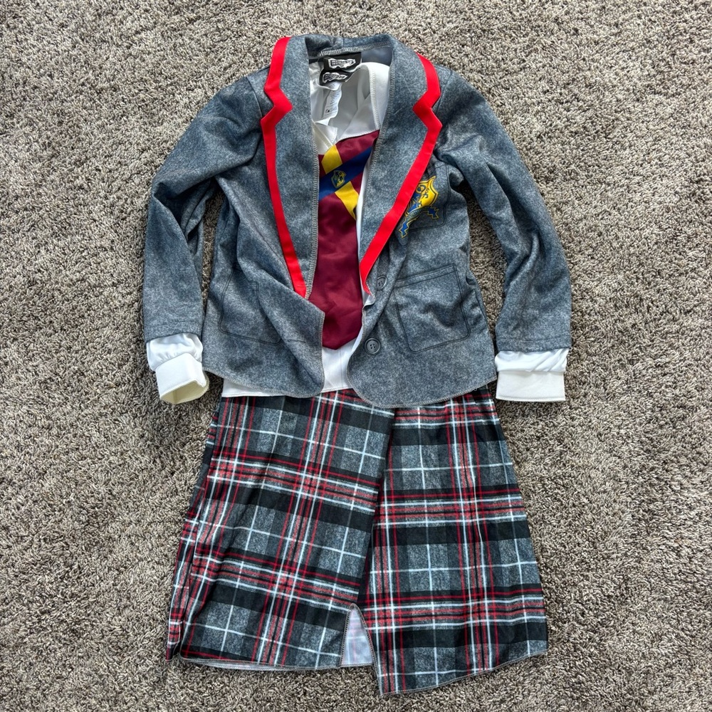 NWOT Child Beetle Juice Astrid School Uniform Costume